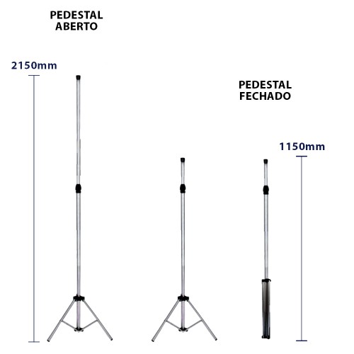 PEDESTAL TRIPÉ PORTA BANNER 115 à 215 CM